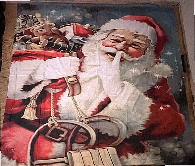 Christmas Duvet Cover Full Size Set with 2 Pillowcases Santa Claus