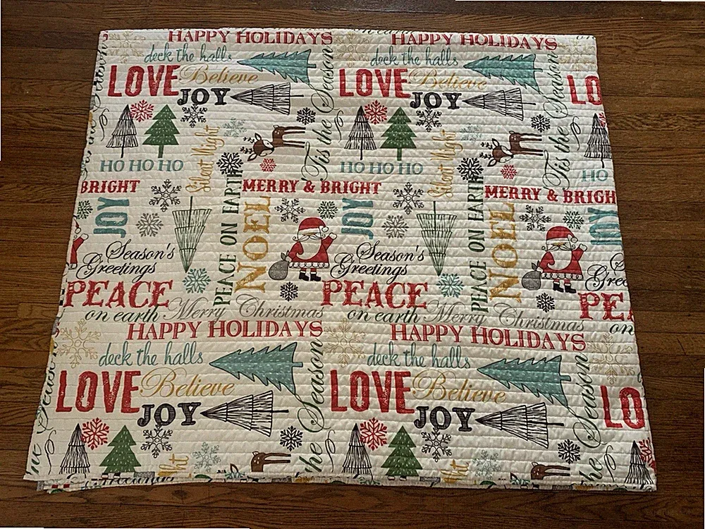 Levtex Home Christmas Santa Claus Lane Holiday Quilt Set King Size W/Shams