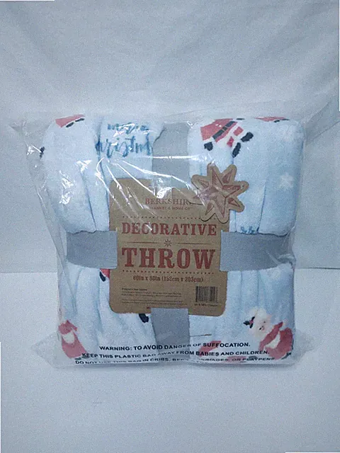 NWT Berkshire Decorative Throw 60 X 80 Queen Mr & Mrs Santa