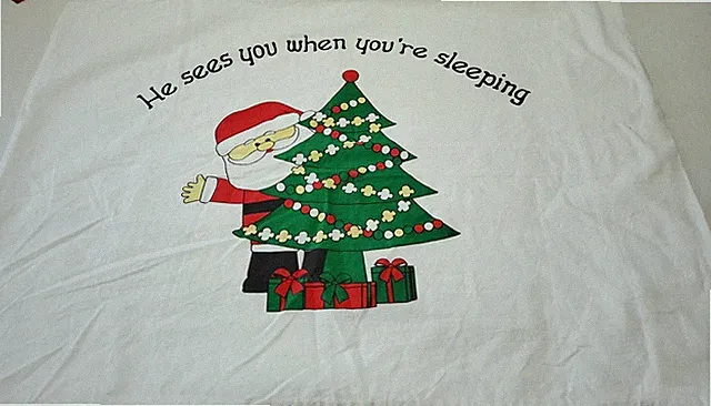 Vintage Ganz Christmas Santa Claus Pillowcase Cotton See's You When You're Sleep